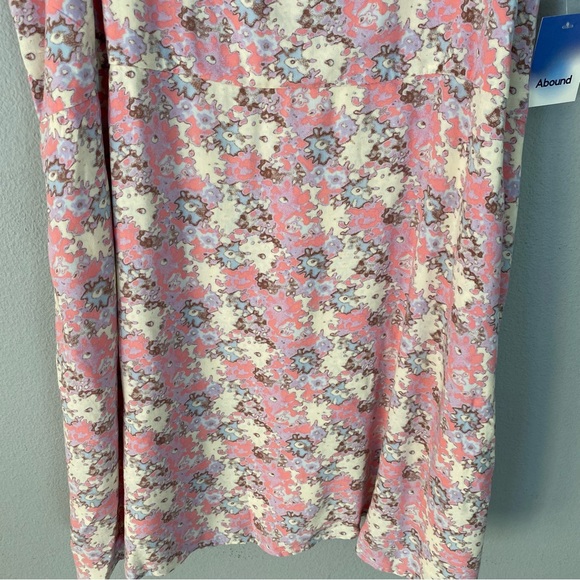 NEW Abound Floral Mini Dress Pink blue Floral abstract 3X - Picture 6 of 12